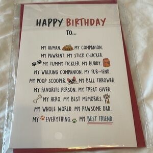 $1 when Bundled - Birthday Card to Pet Dad‎